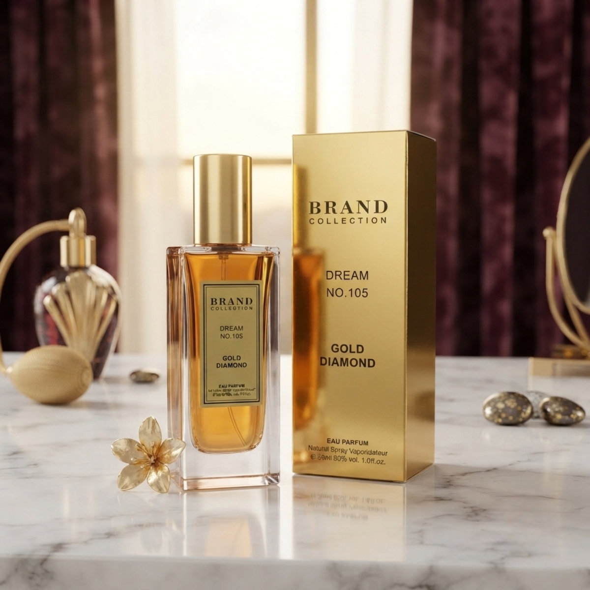 Perfume Miniatura Feminino Brand Collection Drean105 Gold Diamond Eau de Parfum 30ml