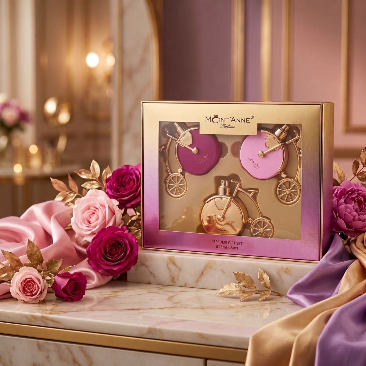 Kit Miss You Luxe + Miss You Glamour Mont'Anne Parfums 3x25ml