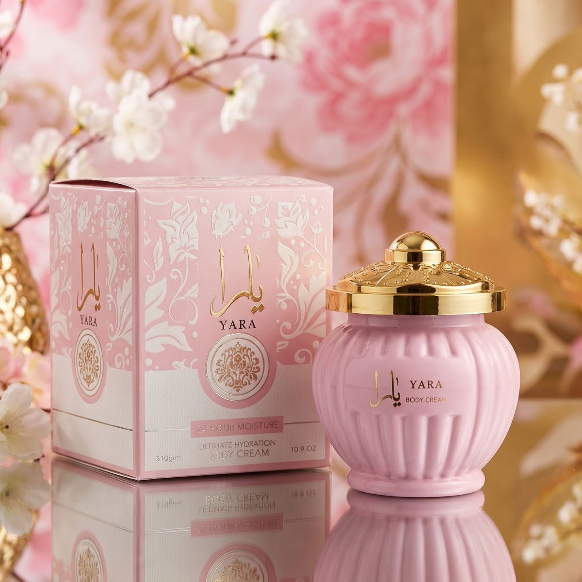 Pasta Hidratante Corporal Yara Rosa Lattafa Perfumada 310g