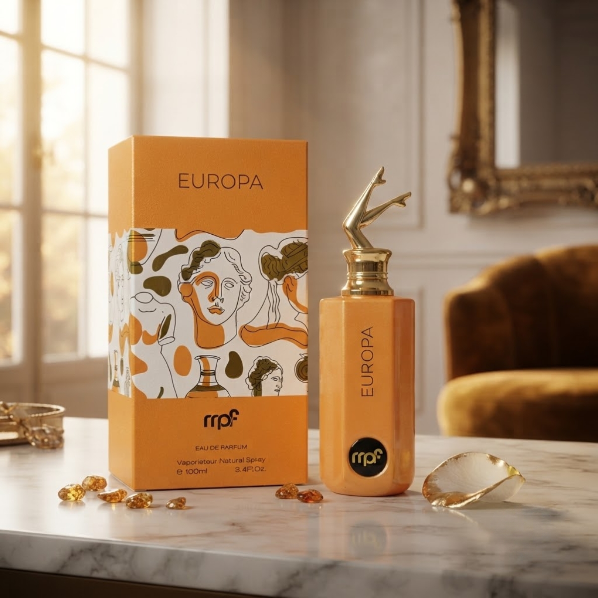 Perfume Europa MPF Eau de Parfum 100ml - Edição Especial com Tampa Dourada