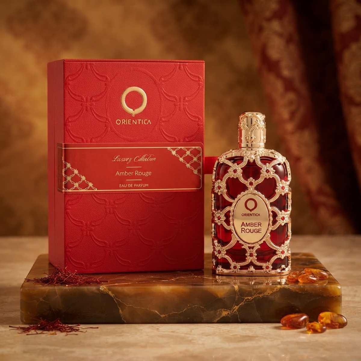 Perfume Amber Rouge Orientica 80ml unissex