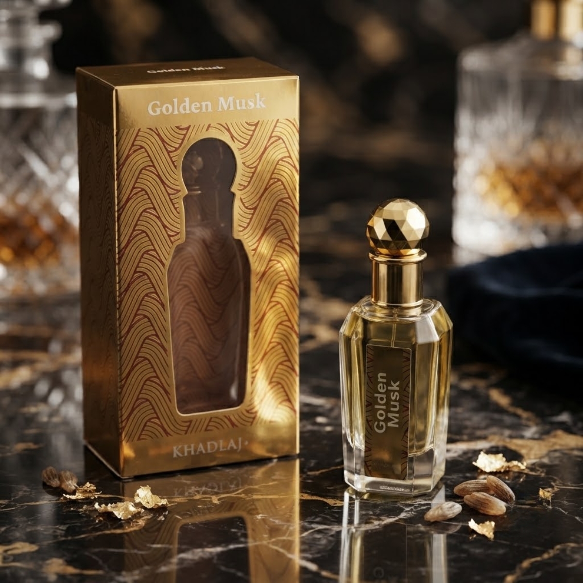 Perfume Óleo Premium "Golden Musk Khadlaj 15ml