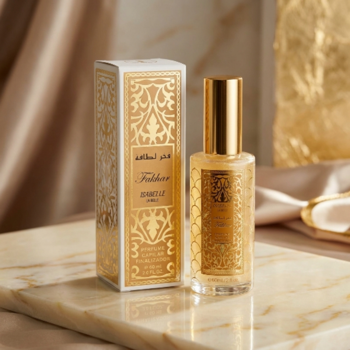 Perfume Capilar Finalizador Fakhar rose Isabelle La Belle 60ml